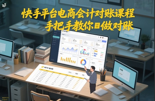 快手平台电商会计对账课程，手把手教你做对账-资源后花园