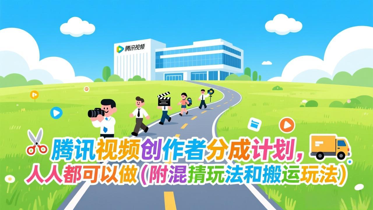 腾讯视频创作者分成计划，人人都可以做(附混剪玩法和搬运玩法-资源后花园