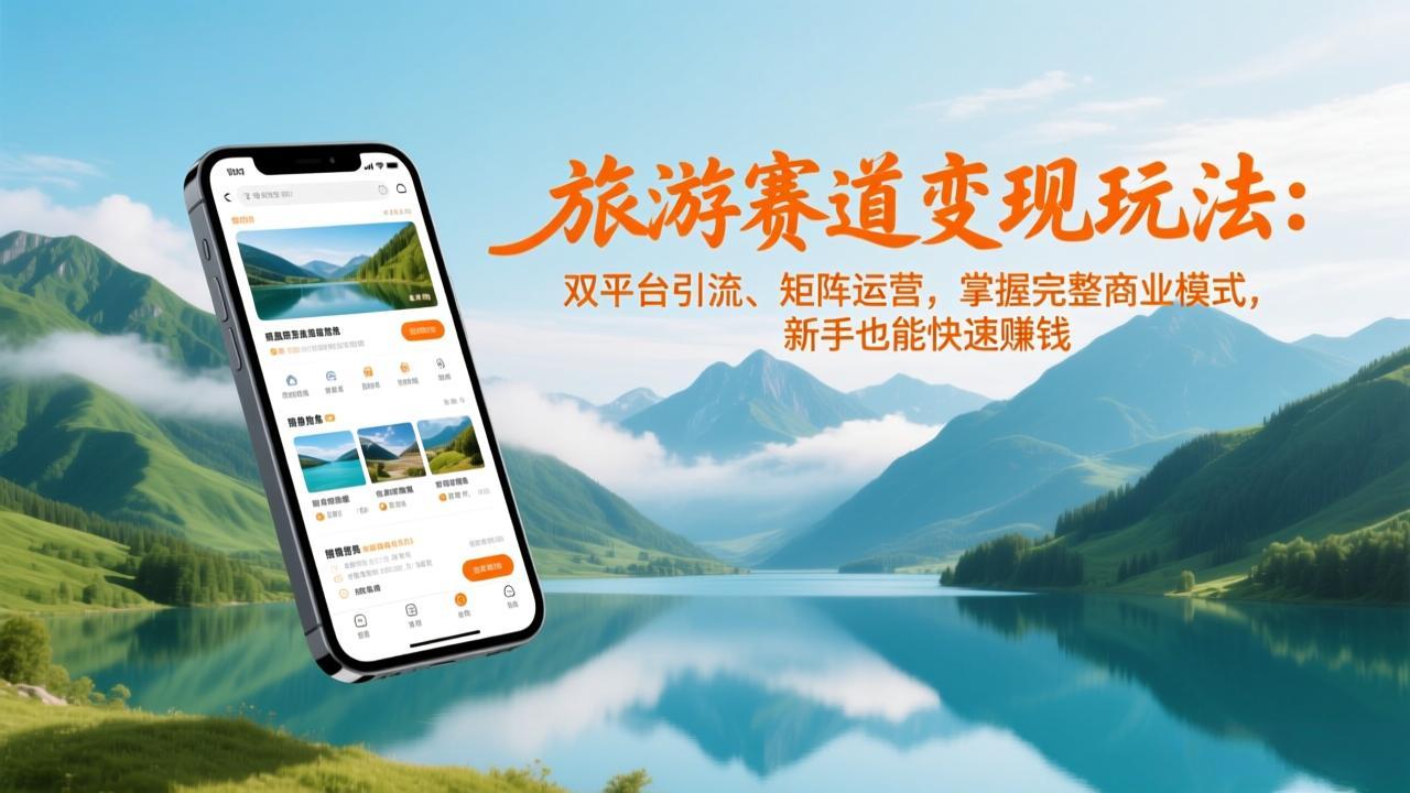 旅游赛道变现玩法：双平台引流、矩阵运营，掌握完整商业模式，新手也能快速赚钱-资源后花园
