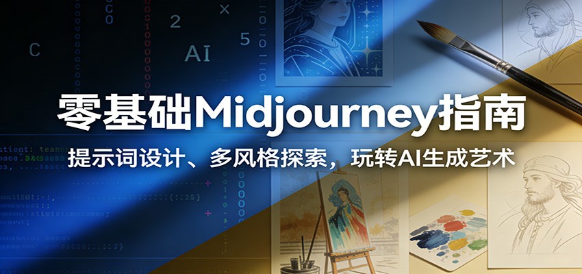 零基础Midjourney指南：提示词设计、多风格探索，玩转AI生成艺术-资源后花园