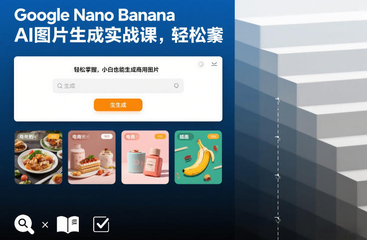 Google Nano Banana AI图片生成实战课，轻松掌握，小白也能生成商用图片-资源后花园
