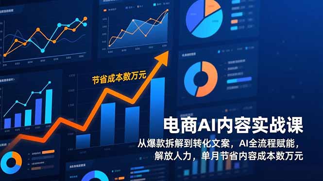 电商AI内容实战课，从爆款拆解到转化文案，AI全流程赋能，解放人力，单月节省内容成本数万元-资源后花园