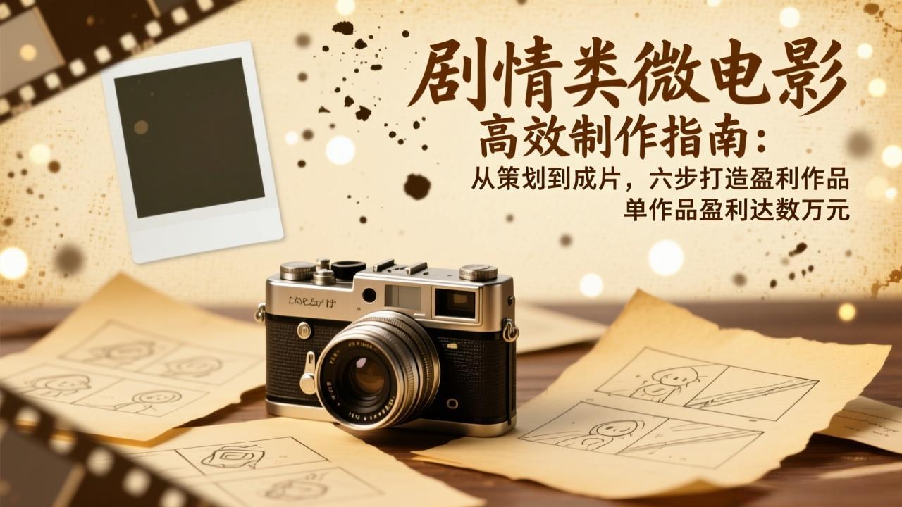 剧情类微电影高效制作指南：从策划到成片，六步打造盈利作品，单作品盈利达数万元-资源后花园