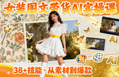 女装图文带货的AI实操课-资源后花园