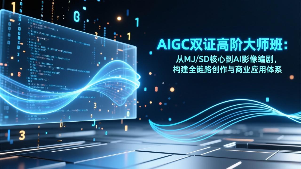 AIGC双证高阶大师班：从MJ/SD核心到AI影像编剧，构建全链路创作与商业应用体系-资源后花园