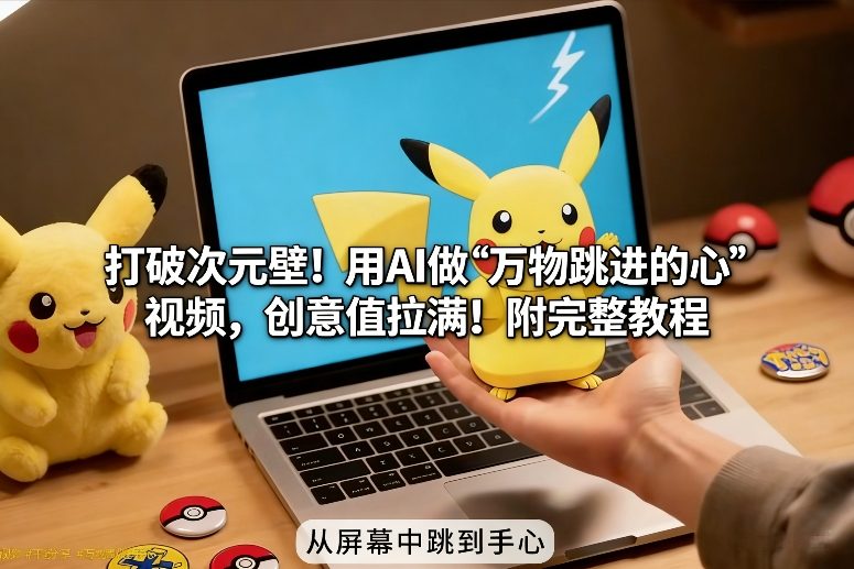 打破次元壁！用AI做【万物跳进手心】视频，创意值拉满！附完整教程-资源后花园