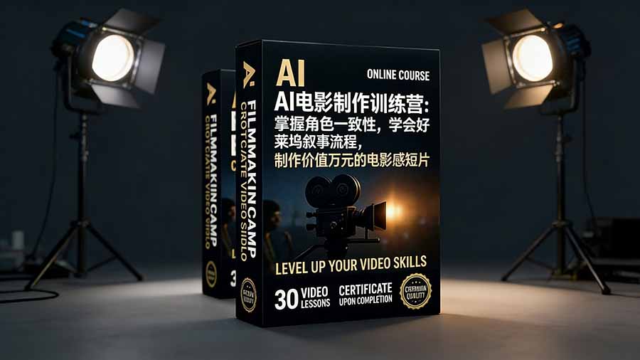 AI电影制作训练营：掌握角色一致性，学会好莱坞叙事流程，制作价值万元的电影感短片-资源后花园