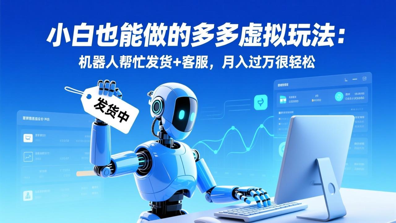 小白也能做的多多虚拟玩法：机器人帮忙发货+客服，月入过万很轻松-资源后花园