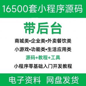 小程序源码商城企业源码带后台公众号平台小游戏教程视频-资源后花园