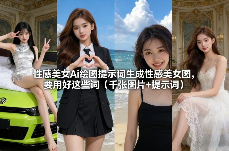 性感美女Ai绘图提示词生成性感美女图，要用好这些词(千张图片+提示词)-资源后花园