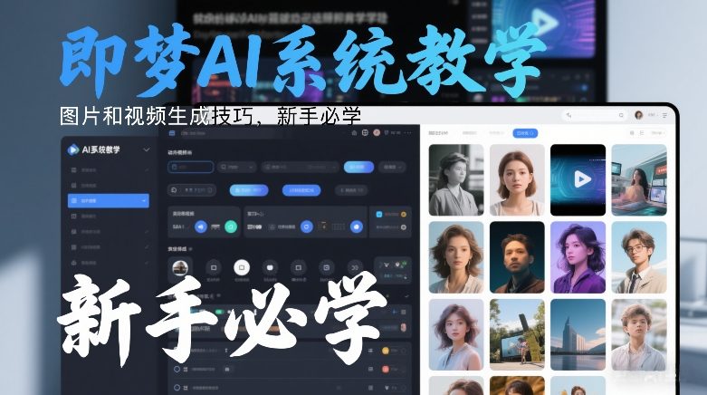 即梦AI系统教学，图片和视频生成技巧，新手必学-资源后花园