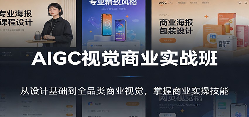 AIGC视觉商业实战班：从设计基础到全品类商业视觉，掌握商业实操技能-资源后花园