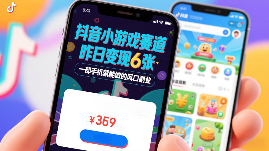 抖音小游戏赛道，昨日变现600+，零基础一部手机就能做的风口副业【揭秘】-资源后花园