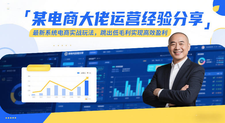 某电商大佬运营经验分享，最新系统电商实战玩法，跳出低毛利实现高效盈利-资源后花园