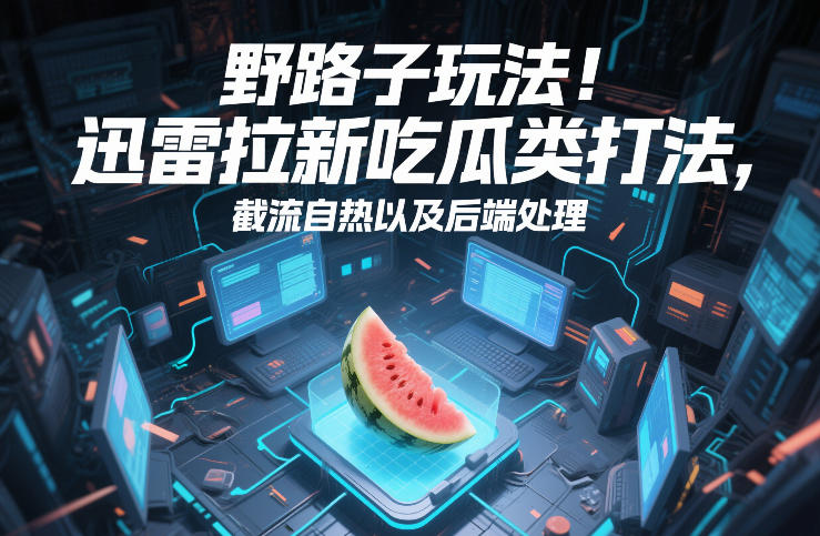 野路子玩法！迅雷拉新吃瓜类打法，截流自热以及后端处理-资源后花园