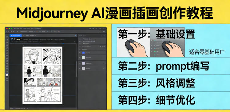 利用Midjourney AI人工智能轻松创作漫画插画教程，零基础创作完整漫画插画-资源后花园