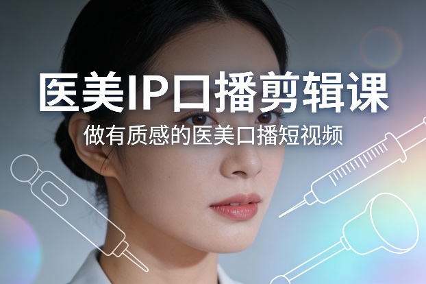 医美IP口播剪辑课，做有质感的医美口播短视频-资源后花园