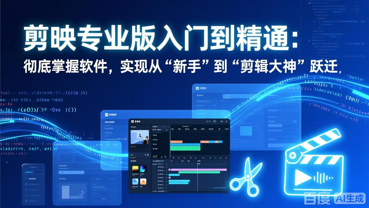 剪映专业版入门到精通：彻底掌握软件，实现从“新手”到“剪辑大神”跃迁-资源后花园