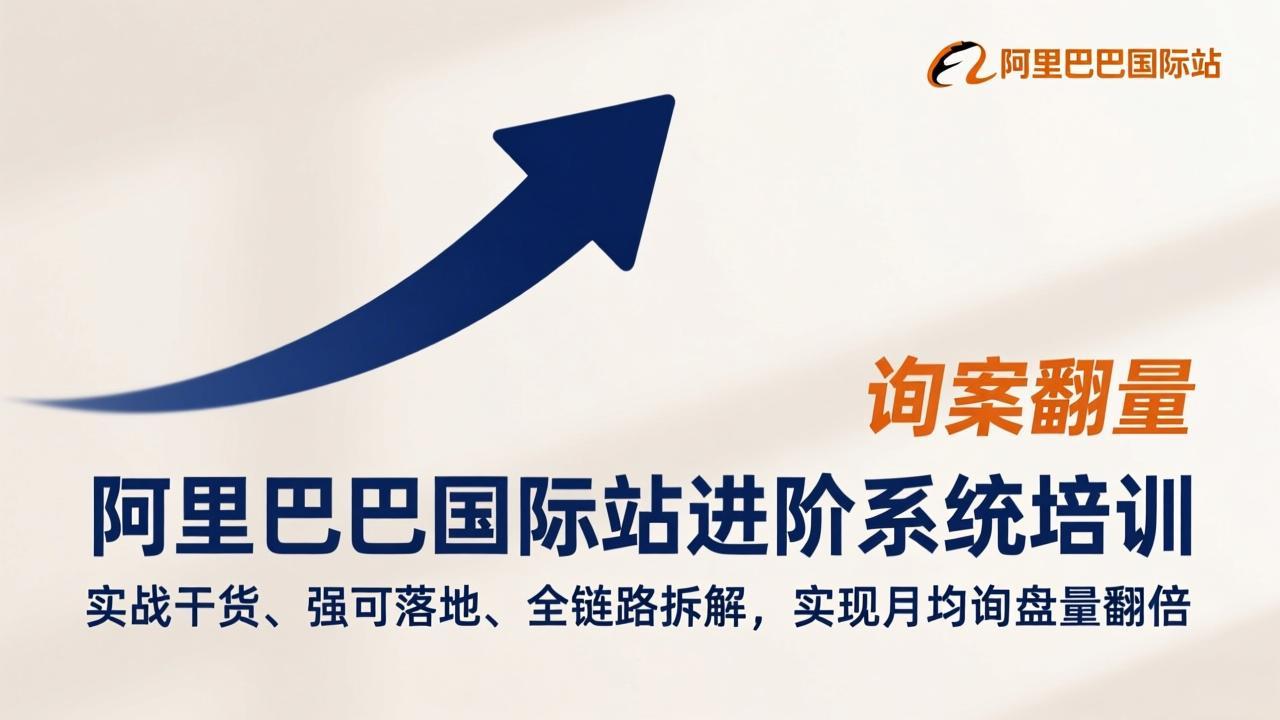 阿里巴巴国际站进阶系统培训，实战干货、强可落地、全链路拆解，实现月均询盘量翻倍-资源后花园