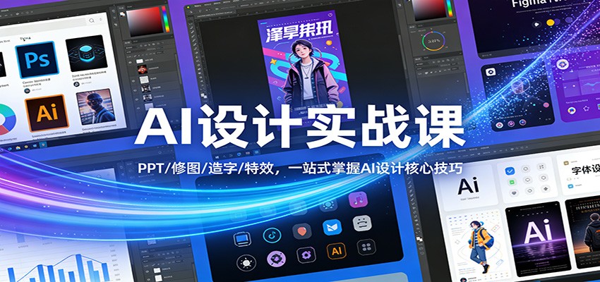 AI设计实战课：PPT/修图/造字/特效，一站式掌握AI设计核心技巧-资源后花园