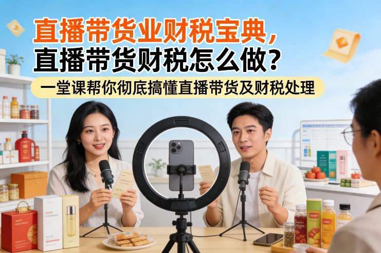 直播带货业财税宝典，直播带货财税怎么做？一堂课帮你彻底搞懂直播带货及财税处理-资源后花园