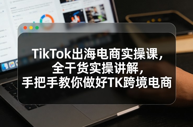 TikTok出海电商实操课，全干货实操讲解，手把手教你做好TK跨境电商-资源后花园