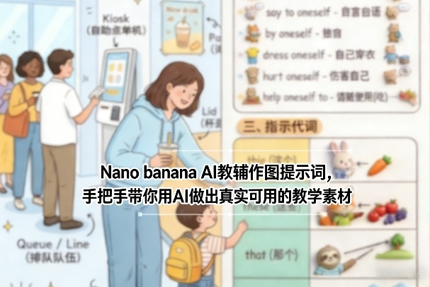 Nano banana AI教辅作图提示词，手把手带你用AI做出真实可用的教学素材-资源后花园