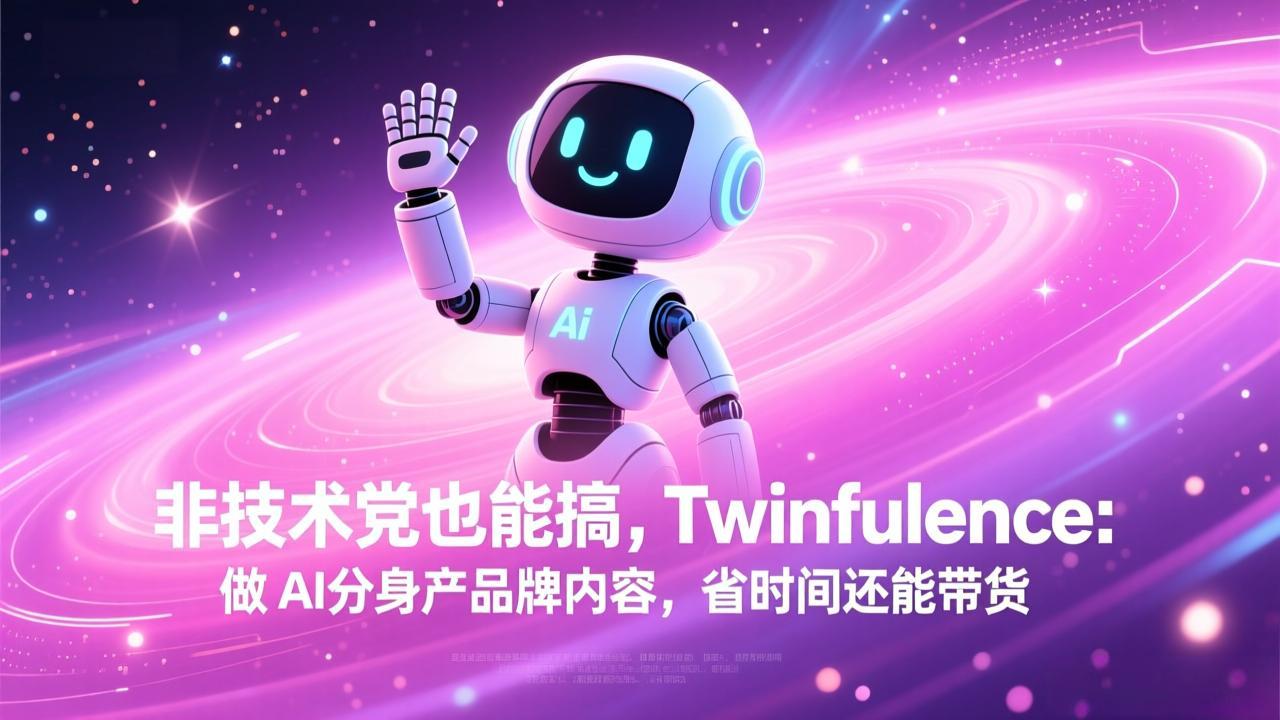 非技术党也能搞!Twinfluence:做 AI 分身产品牌内容,省时间还能带货-资源后花园