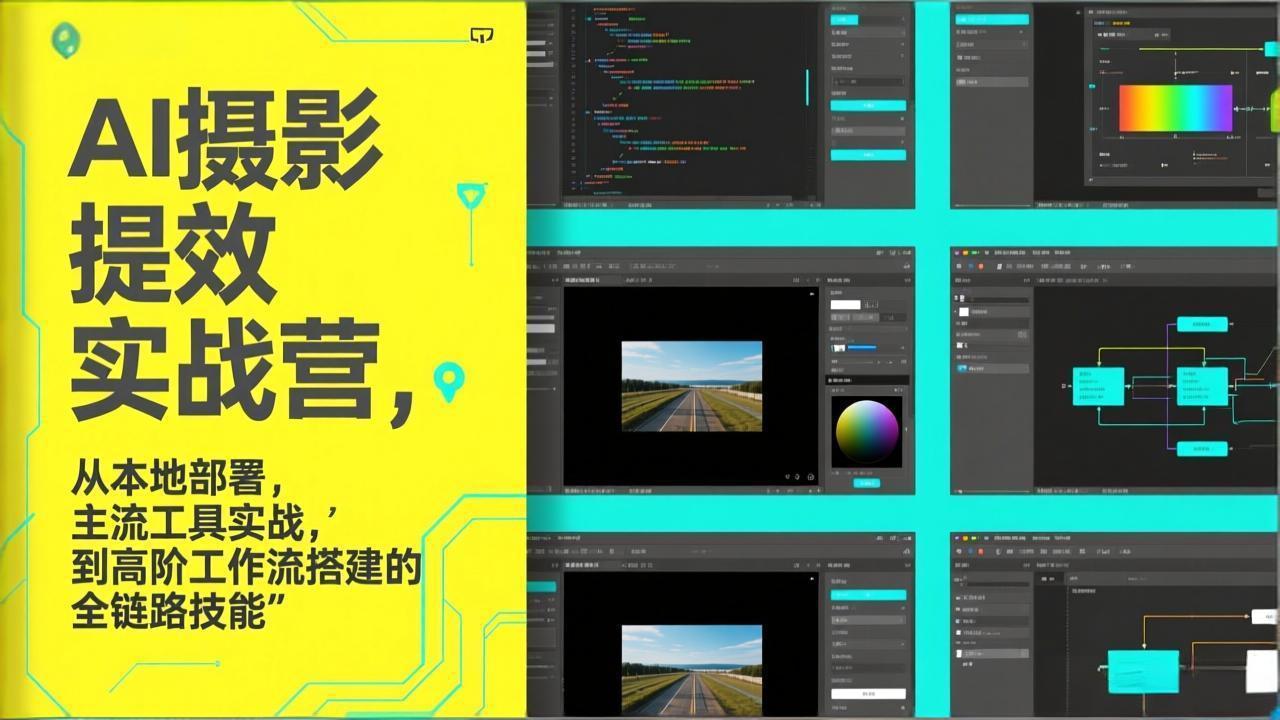 AI+摄影提效实战营，从本地部署，主流工具实战，到高阶工作流搭建的全链路技能-资源后花园
