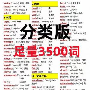 7天背完3500词初中单词中英文分类可以快速记忆英语学霸词根词缀-资源后花园