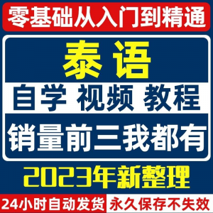 泰语零基础入门自学教材视频基础教程学习口语课程电子版高级-资源后花园