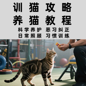 训猫入门培训教学视频课程驯猫教程家庭养猫指南攻略大全注意事项-资源后花园