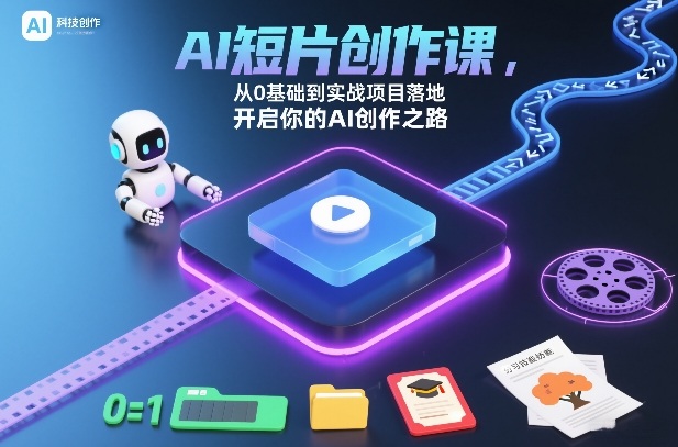 AI短片创作课，从0基础到实战项目落地，开启你的AI创作之路(更新)-资源后花园