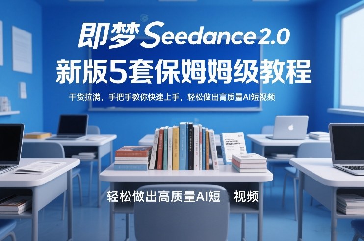 即梦Seedance2.0新版5套保姆级教程，干货拉满，手把手教你快速上手，轻松做出高质量AI短视频-资源后花园