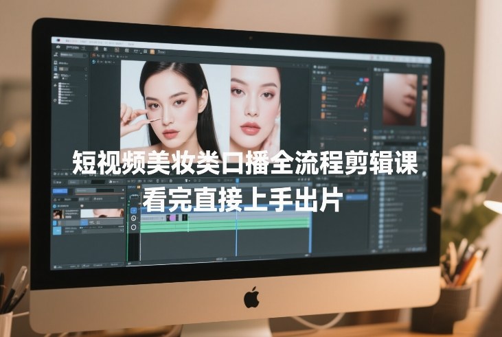 短视频美妆类口播全流程剪辑课，看完直接上手出片-资源后花园