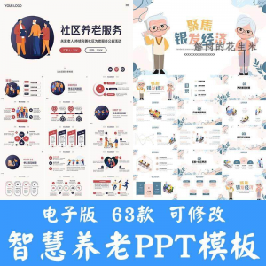 智慧养老ppt模板社区养老院服务宣传开题答辩商业计划书方案素材-资源后花园
