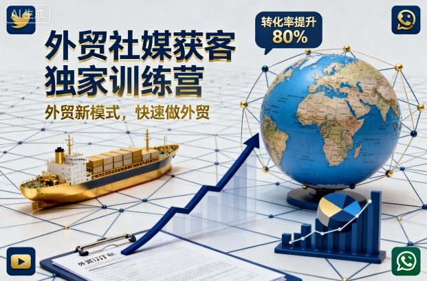 外贸社媒获客独家训练营，外贸新模式，快速做外贸(更新26年2月)-资源后花园