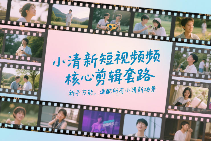 小清新短视频核心剪辑套路，新手万能，适配所有小清新场景-资源后花园