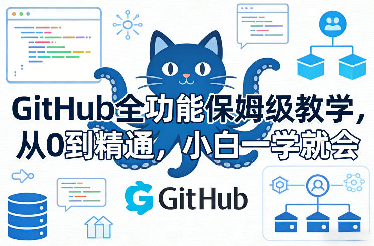 GitHub全功能保姆级教学，从0到精通，小白一学就会-资源后花园