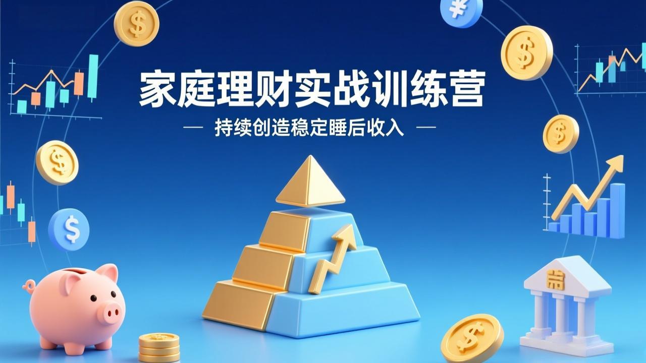 家庭理财实战训练营：从0到1建体系，三阶进阶层层递进，助你持续创造稳定睡后收入-资源后花园