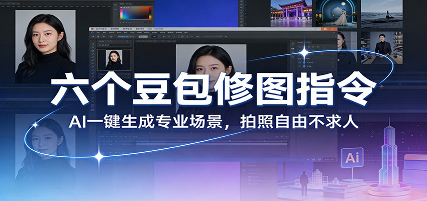 六个豆包修图指令：AI 一键生成专业场景，拍照自由不求人-资源后花园