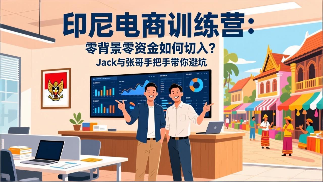 印尼电商训练营：零背景零资金如何切入？Jack与张哥手把手带你避坑-资源后花园