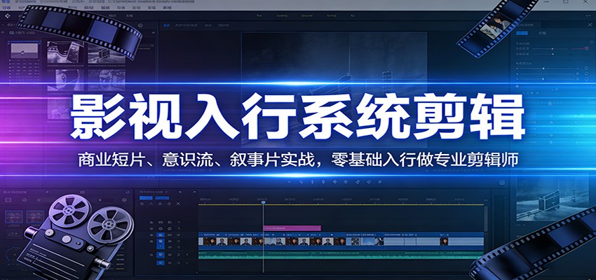 影视系统剪辑，商业短片、意识流、叙事片实战，零基础入行做专业剪辑师-资源后花园