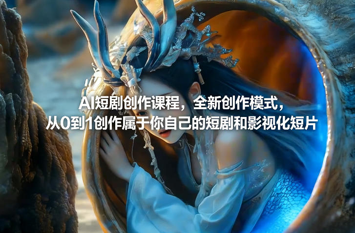 AI短剧创作课程，全新创作模式，从0到1创作属于你自己的短剧和影视化短片-资源后花园