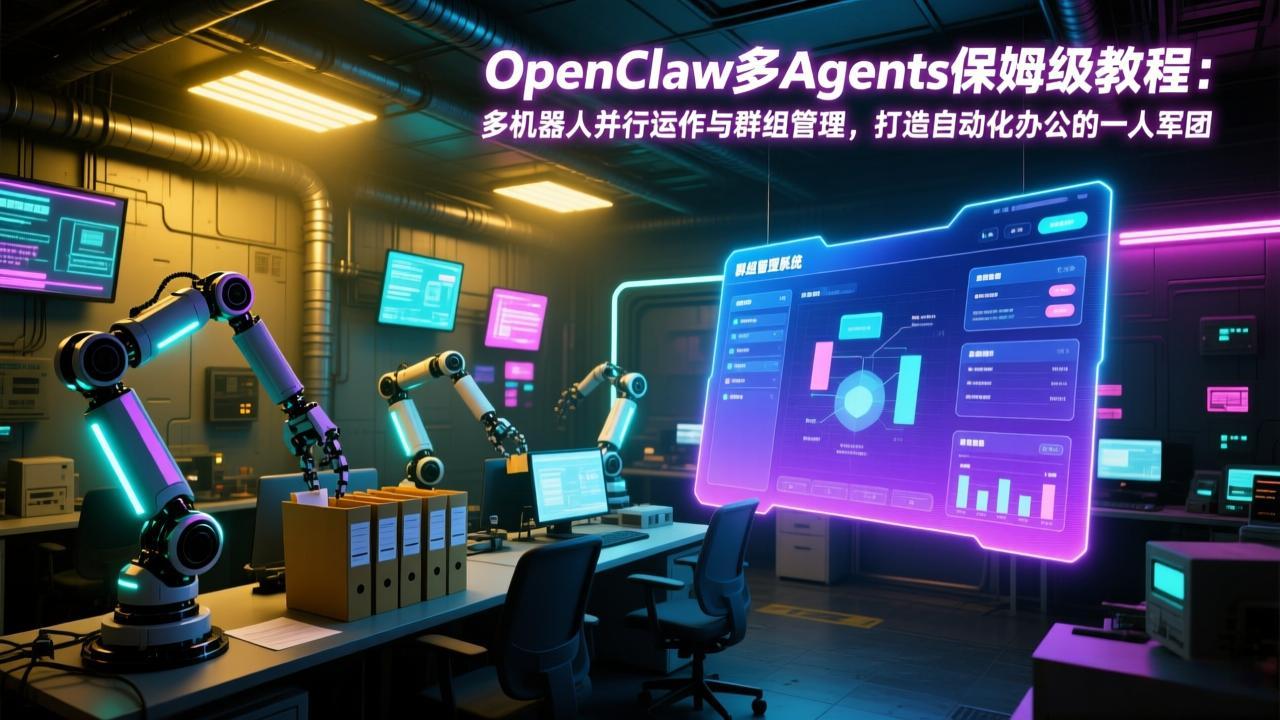 OpenClaw多Agents保姆级教程：多机器人并行运作与群组管理，打造自动化办公的一人军团-资源后花园