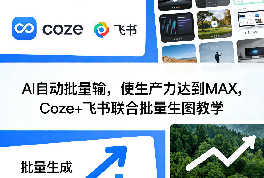 AI自动批量输，使生产力达到MAX，Coze+飞书联合批量生图教学-资源后花园
