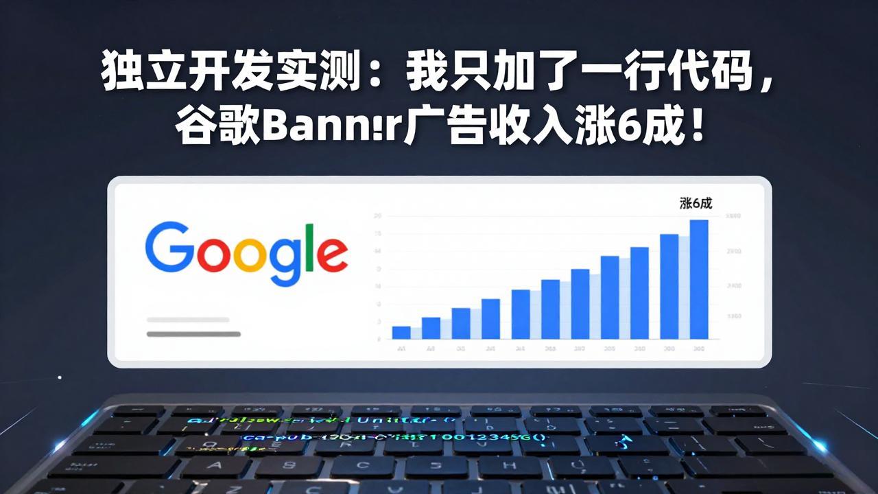 付费文章：独立开发实测：我只加了一行代码，谷歌Banner广告收入涨6成！-资源后花园