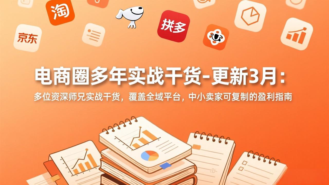 电商圈多年实战干货-更新3月：多位资深师兄实战干货，覆盖全域平台，中小卖家可复制的盈利指南-资源后花园
