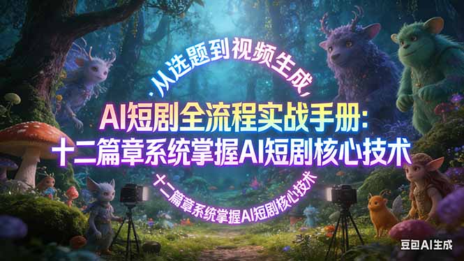 AI 短剧全流程实战手册：从选题到视频生成，十二篇章系统掌握 AI 短剧核心技术-资源后花园