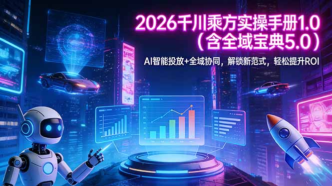 2026 千川乘方实操手册 1.0(含全域宝典 5.0-资源后花园
